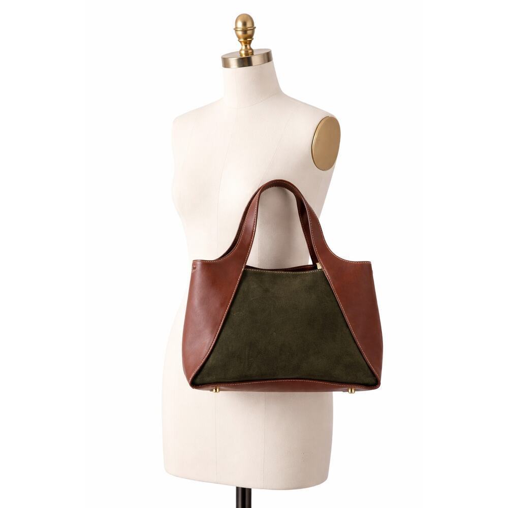 J. McLaughlin Brielle Leather Suede Tote